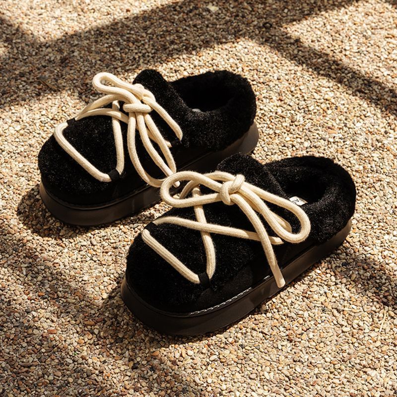 Margaret – Chaussons à plateforme en coton pour femme