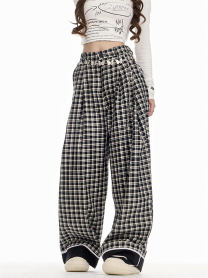 Caroline – Pantalon à carreaux ample pour femmes