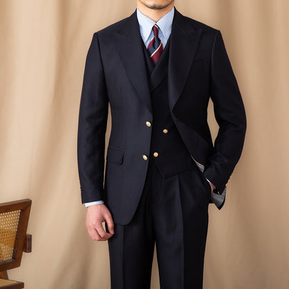 Kathleen – Costume Slim Bleu Marine à Trois Pièces