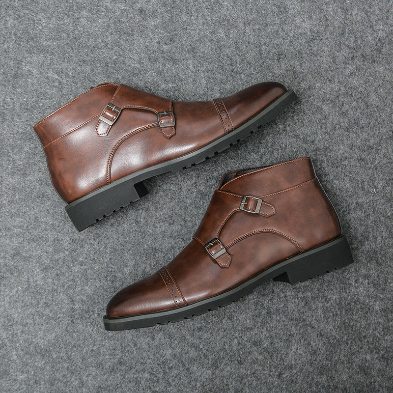 Kevin – Bottes Martin rétro en cuir vegan pour hommes