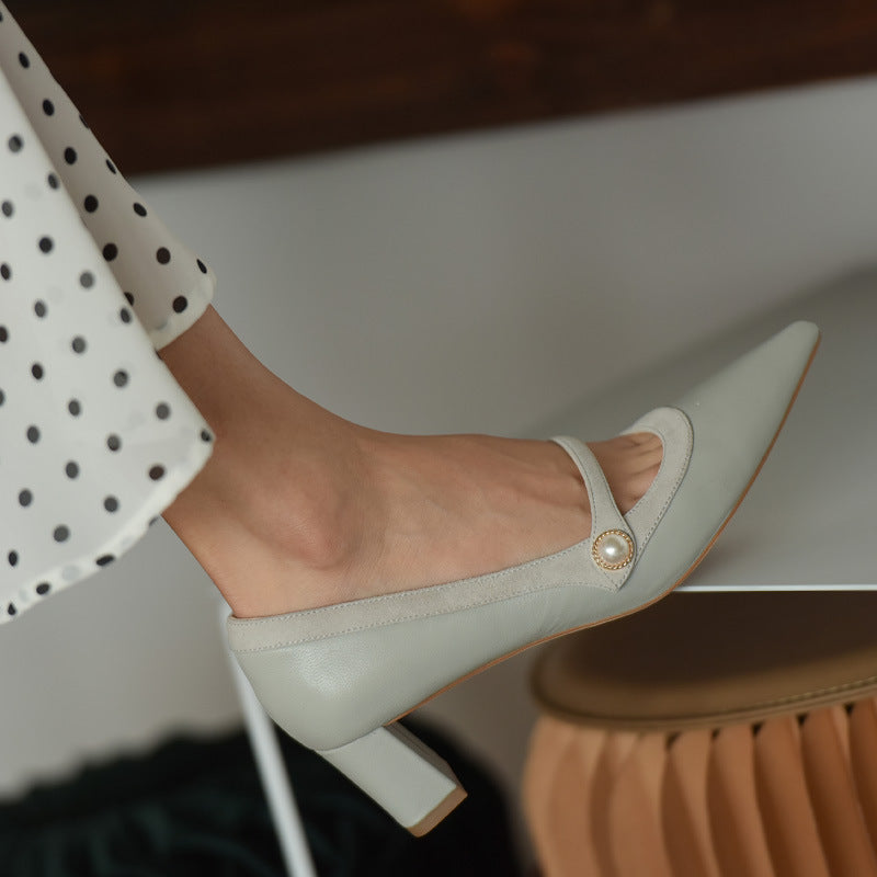 Jacqueline – Chaussures à Talons Épais