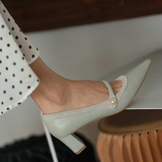 Jacqueline – Chaussures à Talons Épais