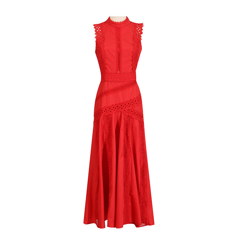 Joan – Robe Sans Manches en Dentelle à la Taille