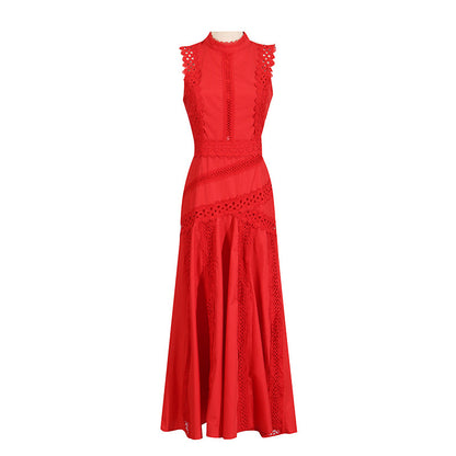 Joan – Robe Sans Manches en Dentelle à la Taille
