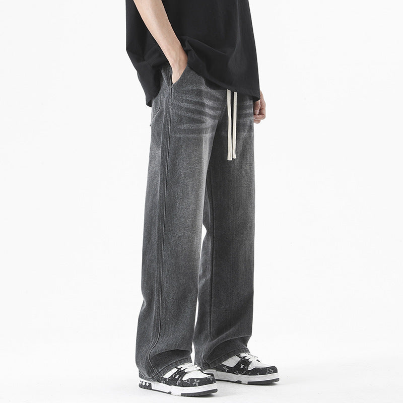 Joel – Pantalon Décontracté à Jambe Large en Denim