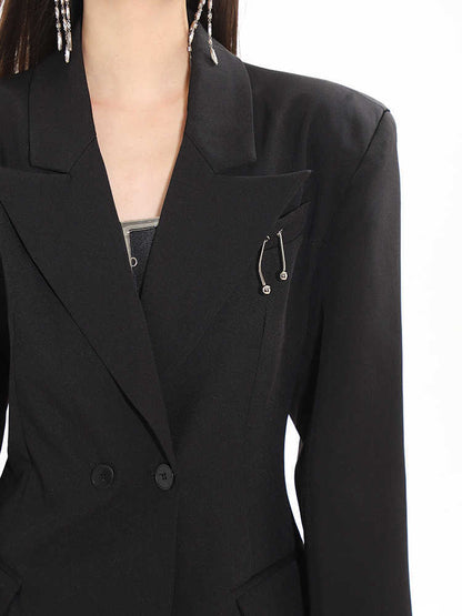 Michelle – Veste de costume ample à taille serrée