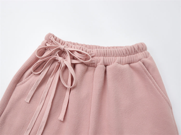 Kate – Pantalon Large en Velours Côtelé