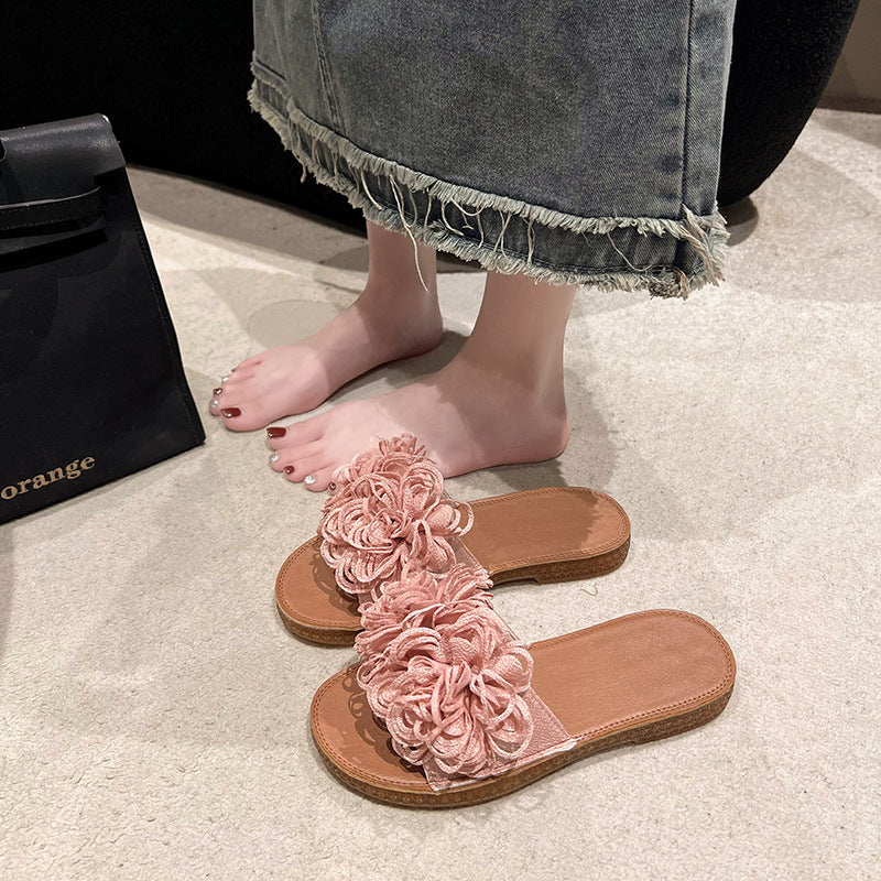 Marion – Chaussons plats extérieurs à semelles souples
