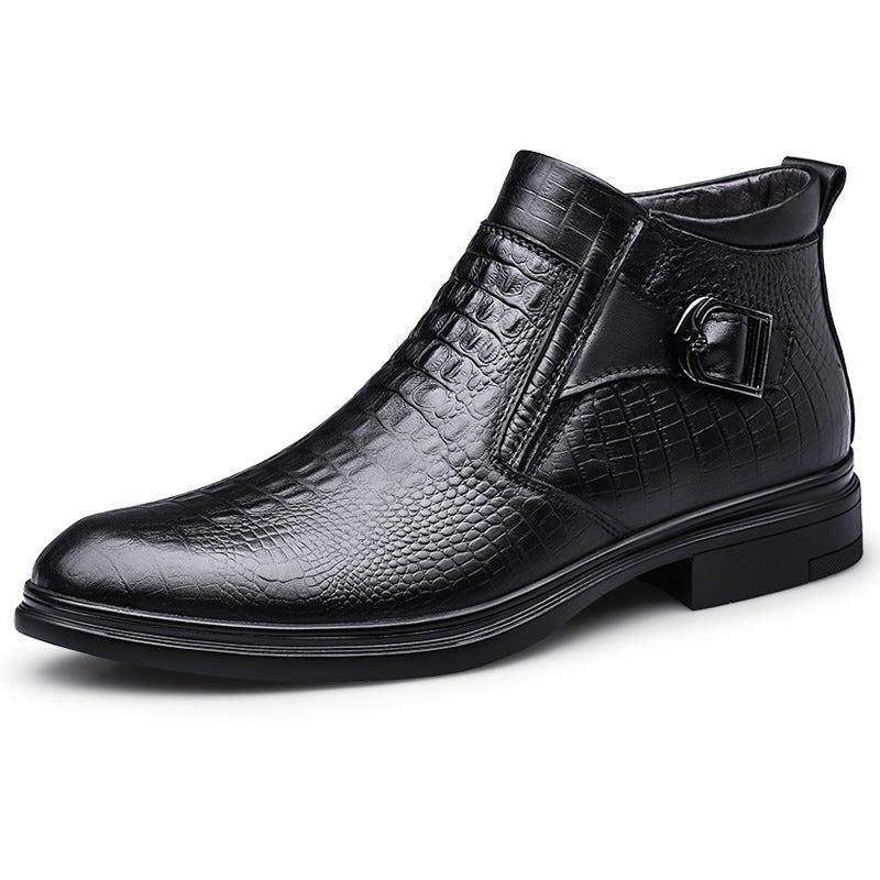 Spencer – Chaussures Hautes d'Affaires avec Fermeture Éclair en Cuir Vegan
