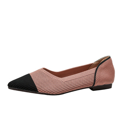 Pamela – Chaussures Plates à Bout Pointu et Couleurs Assorties