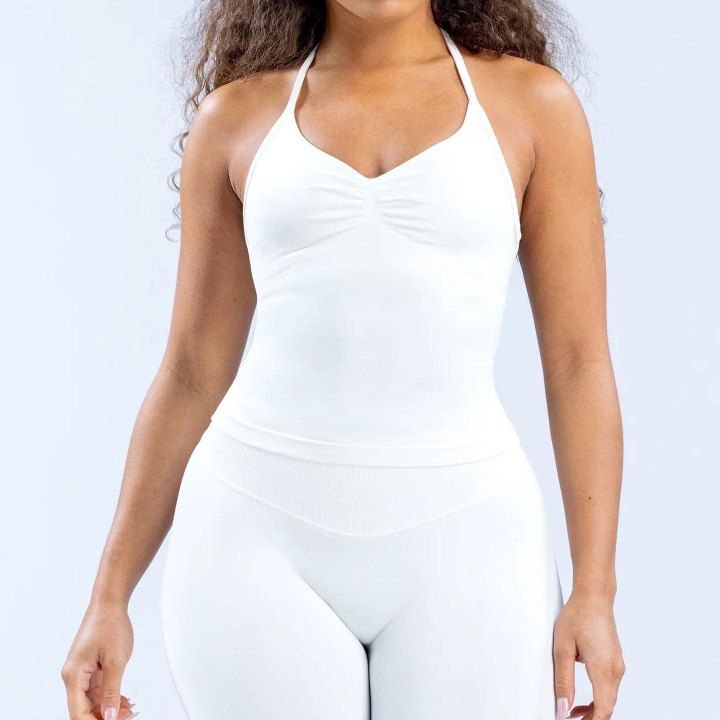 Joanne – Débardeur de Sport Sans Couture en Nylon Mat Élastique