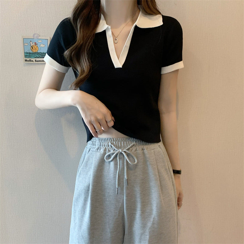 Emily – Pull en Maille à Col Polo pour Femme