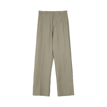 Nathan – Pantalons Droits Décontractés avec Boutons pour Hommes