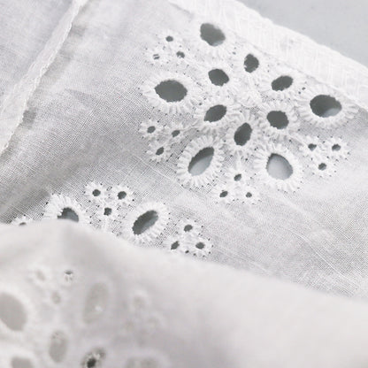 Sophie – Robe en Coton Brodée à Manches Mi-longues