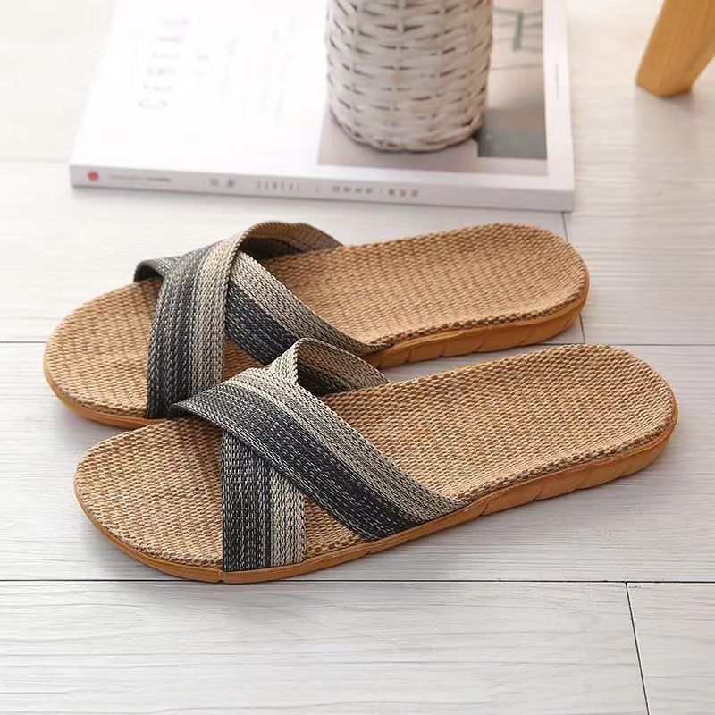 Robyn – Chaussons en Lin Antidérapants pour Couple