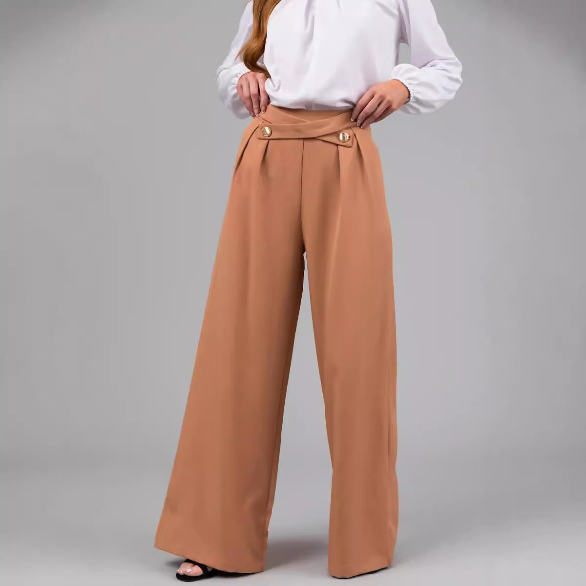 William – Pantalon Droit Uni en Polyester