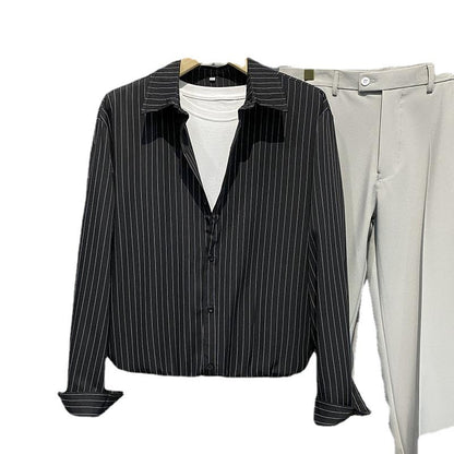 Linda – Chemise Décontractée en Soie Rayée