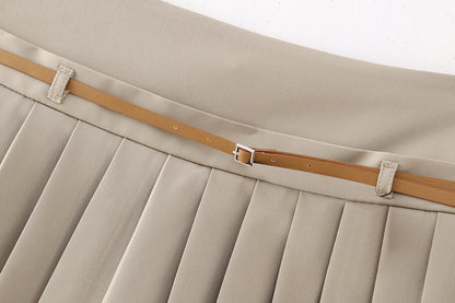 Marion – Jupe-culotte avec Ceinture Décorative Plissée