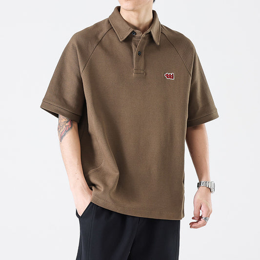 Rowan – T-shirt Ample Homme à Manches Courtes et Broderie Lourde