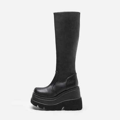 Jennifer – Bottes à Talons Compensés et Tube Étroit