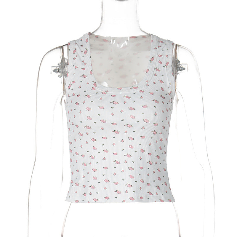 Jenny – Débardeur Sans Manches à Motif Floral
