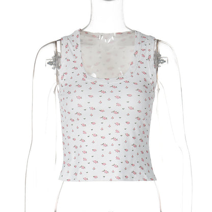 Jenny – Débardeur Sans Manches à Motif Floral