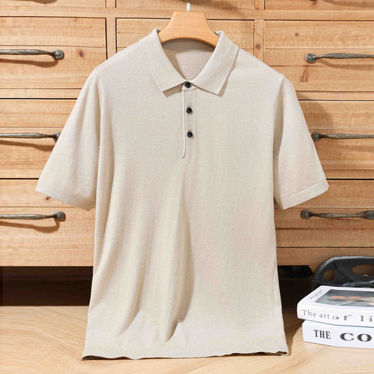 Miles – T-shirt Tricoté à Manches Courtes pour Hommes