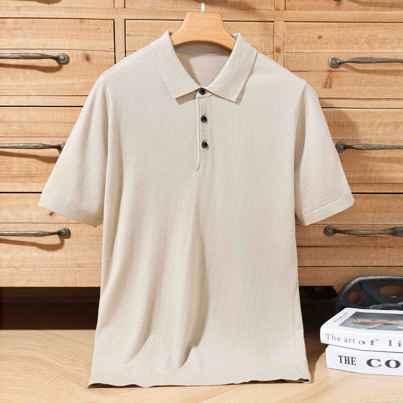 Miles – T-shirt Tricoté à Manches Courtes pour Hommes