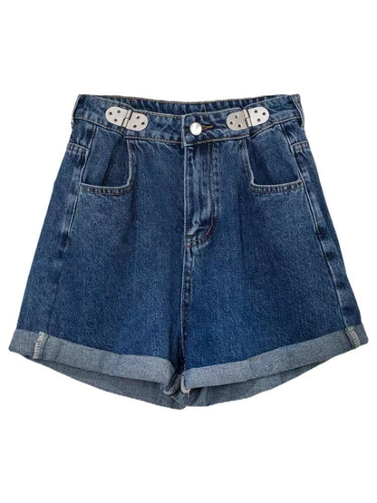 Diana – Shorts en Denim Rétro Larges et Fins