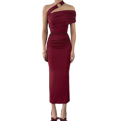 Jessie – Robe Slim-Fit à Épaule Asymétrique
