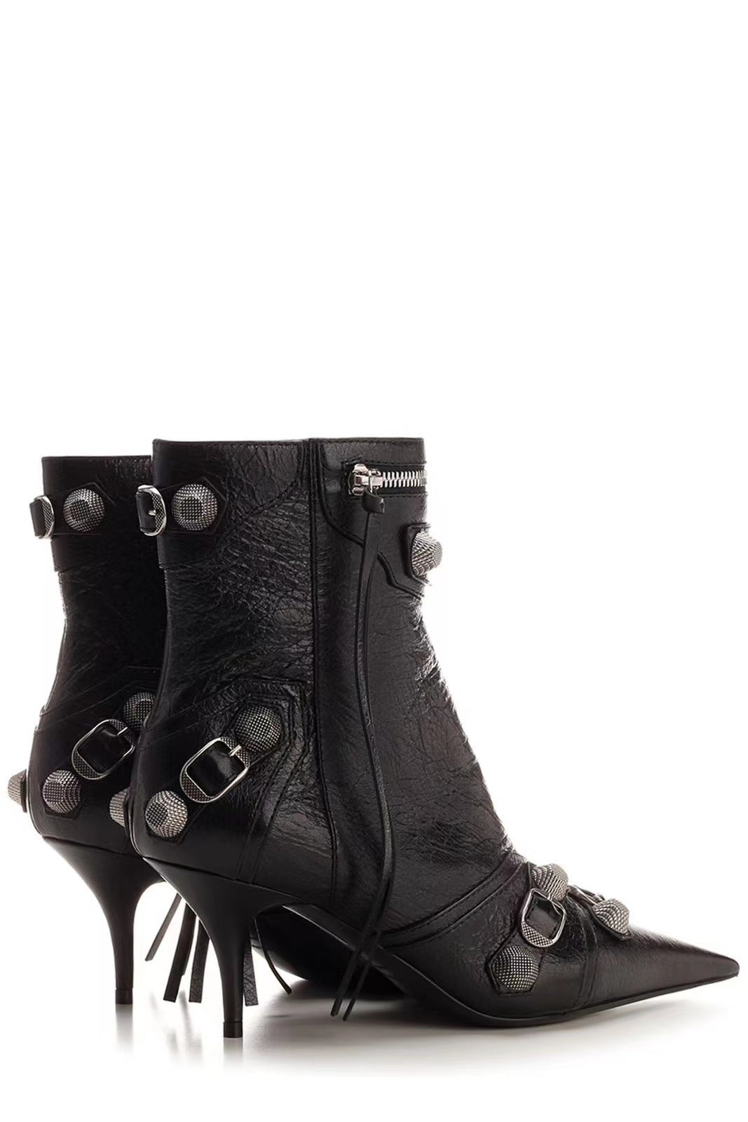 Nicole – Bottines Biker à Clous Métalliques et Fermeture Éclair Latérale