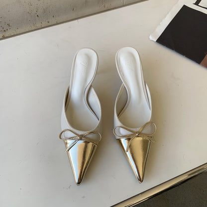 Denise – Sandales à Talons Hauts Pointus et Color-blocking
