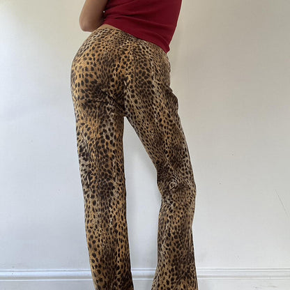 Angela – Pantalon Léopard Vintage Américain