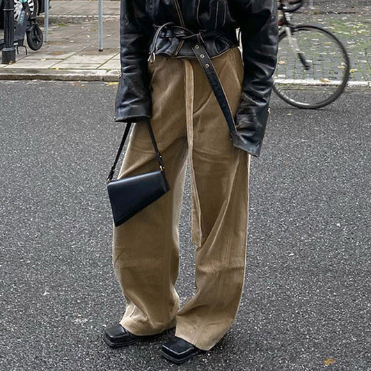 Abigail – Pantalon en Velours Côtelé Style Rétro