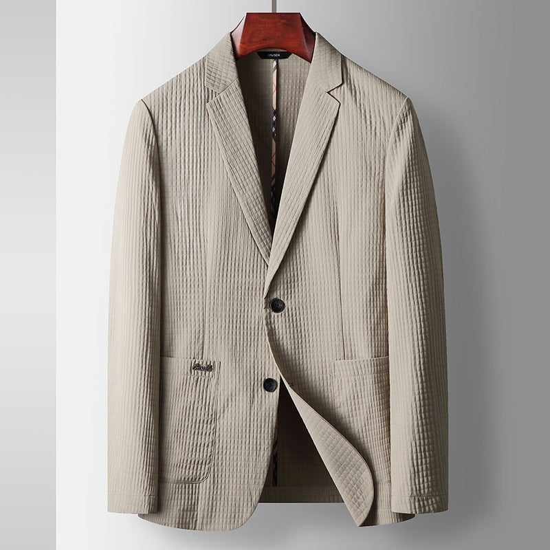 Colin – Manteau fin en couleur unie sans repassage