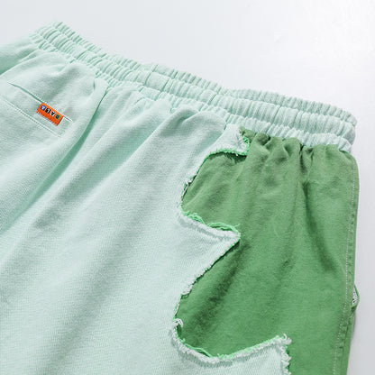 Philip – Short en Denim Patchwork Contrasté pour Hommes