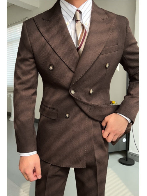 Gabriel – Costume à Col Double Boutonnage