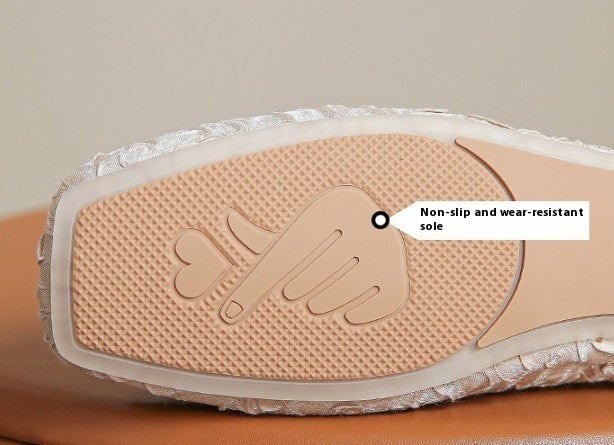 Nicola – Mocassins à Boucle Carrée en Strass Doux pour Femme