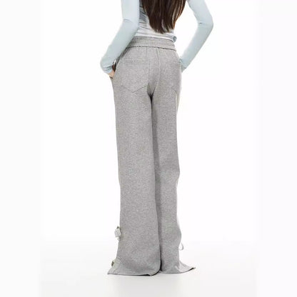 Sophie – Pantalons de survêtement avec broderie de nœud
