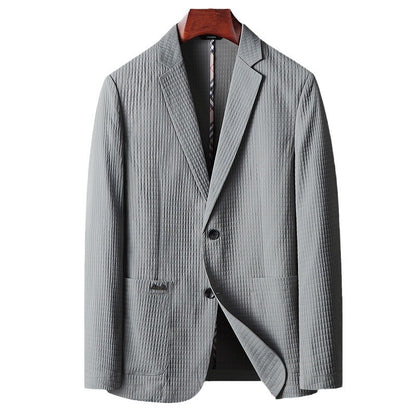 Colin – Manteau fin en couleur unie sans repassage