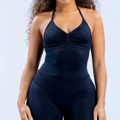 Joanne – Débardeur de Sport Sans Couture en Nylon Mat Élastique