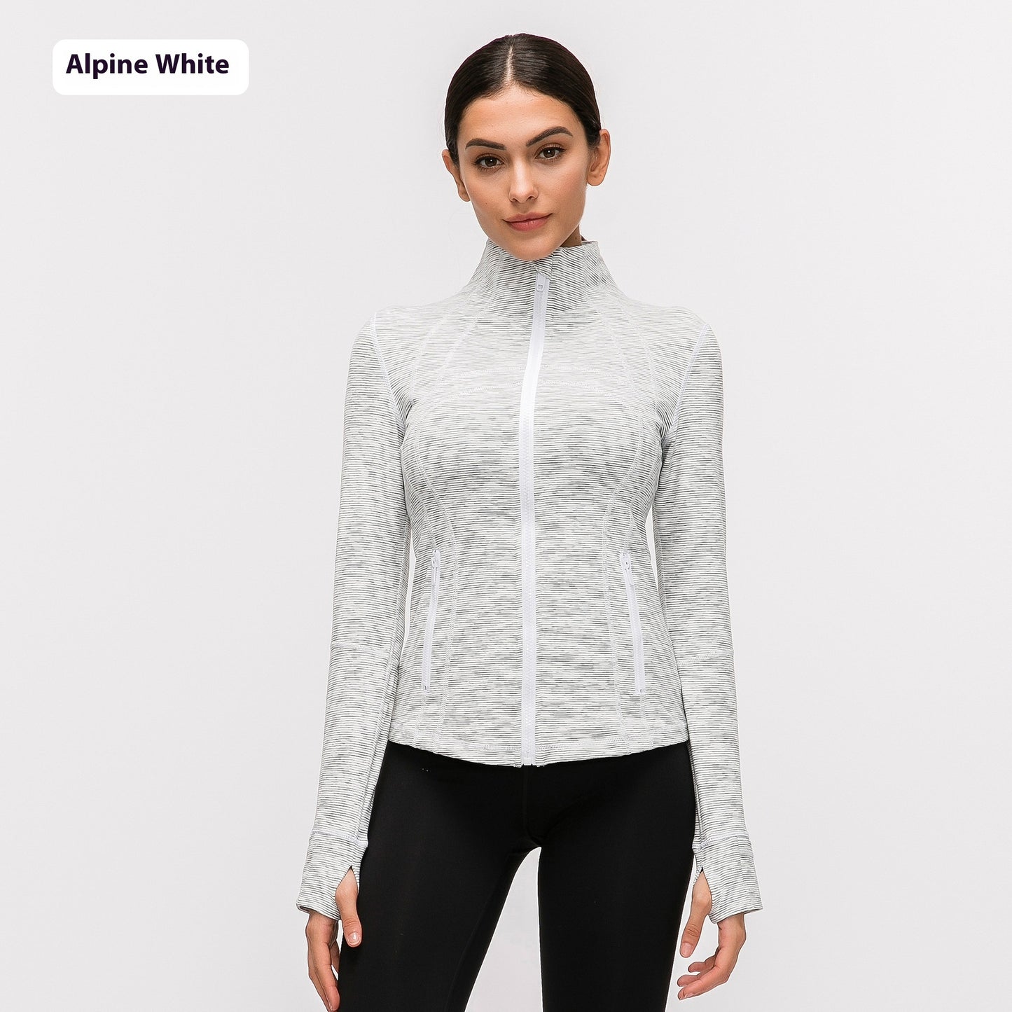 Janet – Veste de Sport Élastique avec Fermeture Éclair pour Yoga et Fitness