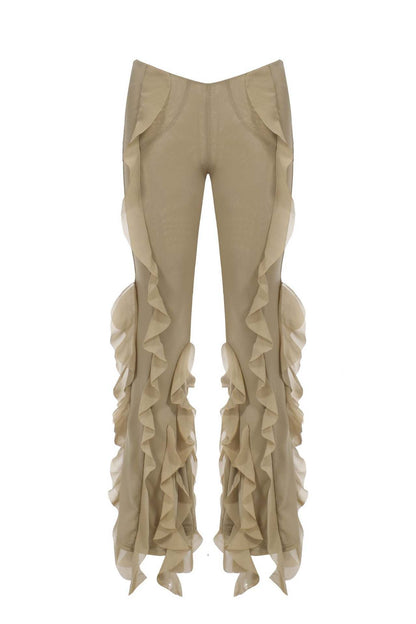 Jennifer – Pantalon Évasé Micro Ajusté pour Femmes