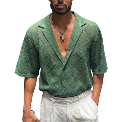 Nathan – Chemise Respirante à Manches Courtes et Col Relevé