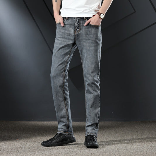 Samuel – Pantalon Droit Élastique en Denim pour Homme