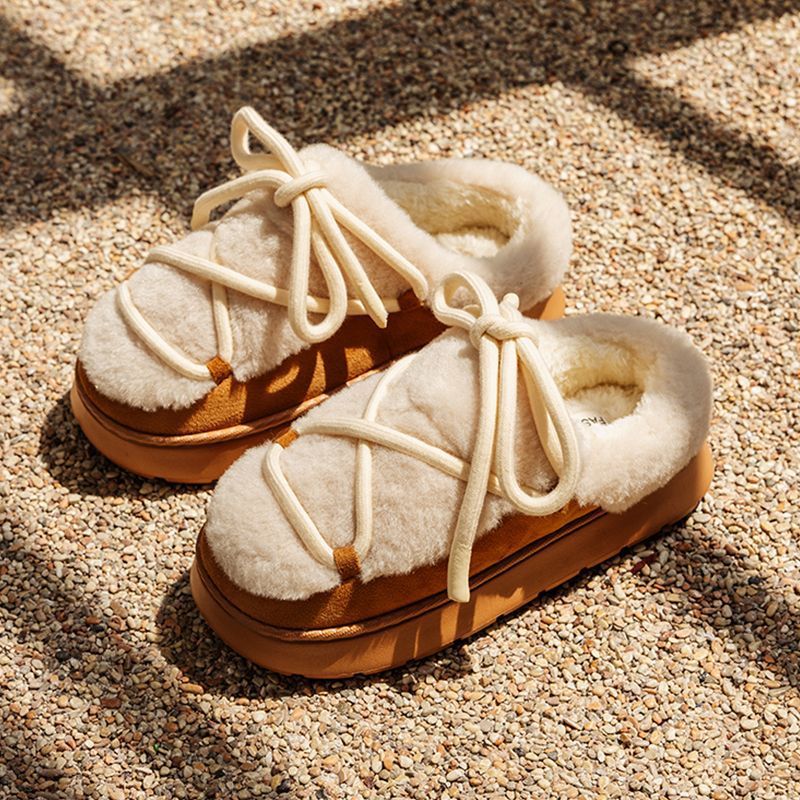 Margaret – Chaussons à plateforme en coton pour femme