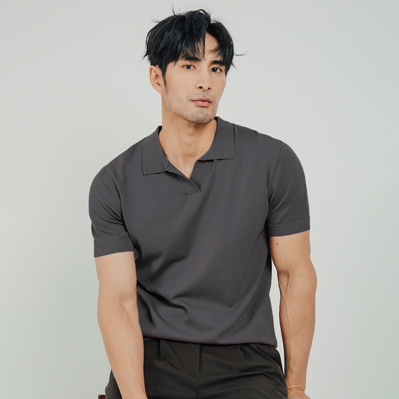 Desmond – Polo en maille à col pour homme