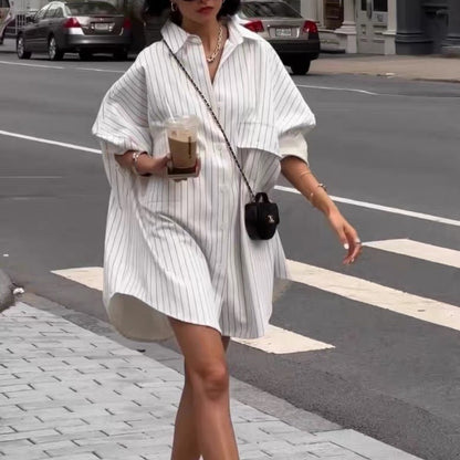 Heather – Veste Large Style Boyfriend à Manches Longues avec Poches