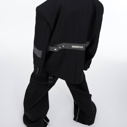 Cameron – Veste de costume avec épaule rembourrée et couture tridimensionnelle