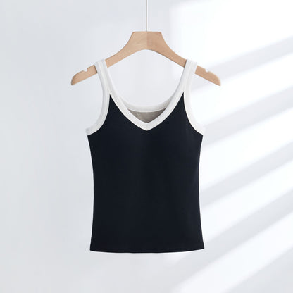 Joan – Gilet Matelassé en Coton à Bretelles